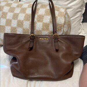 Miu Miu Chocolate Brown Tote Bag
